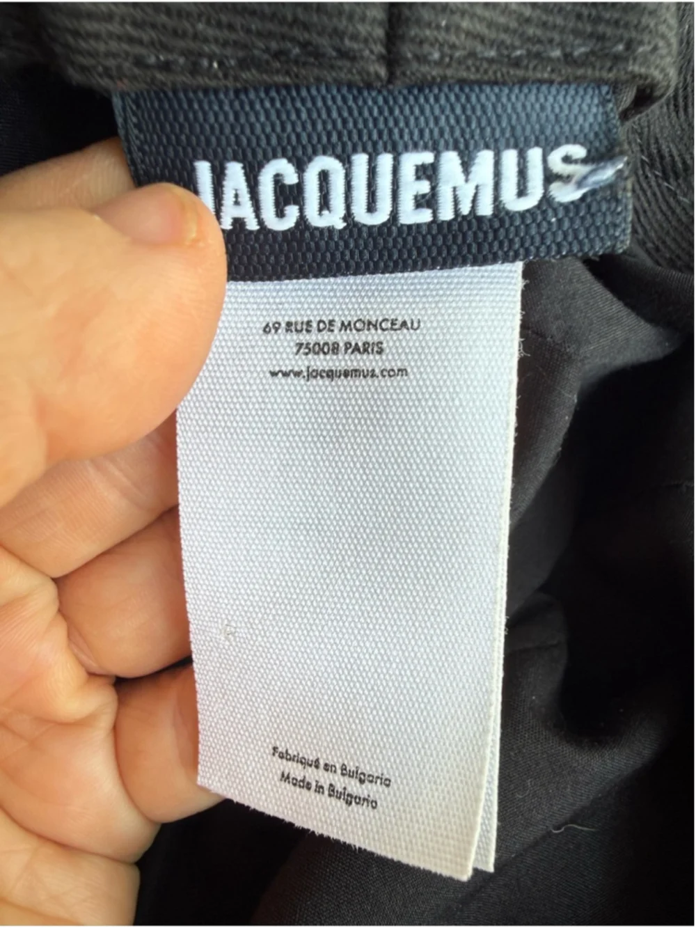 Jacquemus Le Bob Artichaut Black Frayed Bucket Hat Cotton Twill Sz 58 Unisex
